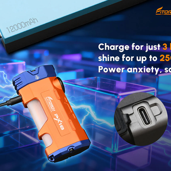 Fitorch PX18 All-Purpose Flashlight - Spot, Flood, and Sidelight - 3500 Lumens - USB-C Rechargeable 5000mAh Li-ion Battery - Multiple Editions