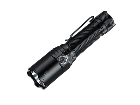 Black flashlight on a white background