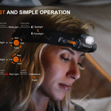 Fenix HM55R USB-C Rechargeable LED Headlamp - 1200 Lumens - Includes 1 x 18350 - Multiple Color Options