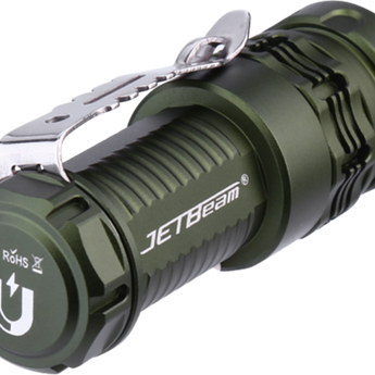 JETBeam RRT0 Pro LED Flashlight - 1680 Lumens - Uses 1 x 16340 - Green/Gray