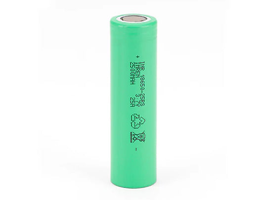 Imren 25RS INR 18650 Lithium Ion Flat Top Battery - Upright View