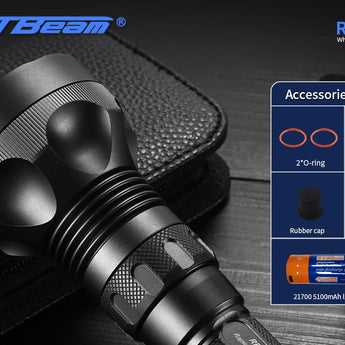 Jetbeam RRT-M1X White Laser Searchlight - 480 Lumens - Includes 1 x 5100mAh 21700