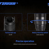 Jetbeam RRT-M1X White Laser Searchlight - 480 Lumens - Includes 1 x 5100mAh 21700