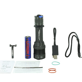 JETBeam M37 Max USB-C Rechargeable LED Flashlight - 5000 Lumens - CREE XHP70.3 HI - Includes 1 x 21700