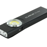 Klarus E5 Ultra Flashlight, Black Version, Diagonal Angle