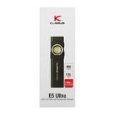 Klarus E5 Ultra Flashlight, Green Version, Packaging