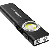 Klarus E5 Ultra Flashlight, Black Version, Reverse Diagonal Angle