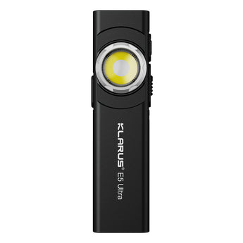 Klarus E5 Ultra Magnetic Flat-Light - Spot, Flood, and Red Light - USB-C Rechargeable 1400mAh Li-ion Battery - Multiple Colorways