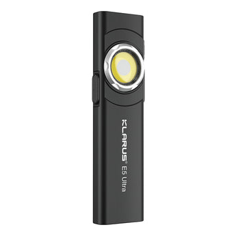 Klarus E5 Ultra Magnetic Flat-Light - Spot, Flood, and Red Light - USB-C Rechargeable 1400mAh Li-ion Battery - Multiple Colorways
