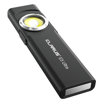 Klarus E5 Ultra Magnetic Flat-Light - Spot, Flood, and Red Light - USB-C Rechargeable 1400mAh Li-ion Battery - Multiple Colorways