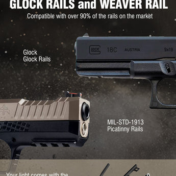 Klarus GL1 Mini LED Rechargeable Weapon Light - 600 Lumens - Uses Built-In Li-Poly Battery Pack