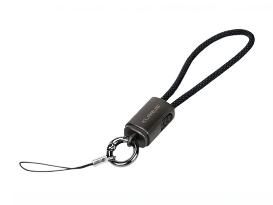 Klarus KC01 Cable Clipped Into Lanyard, On Side