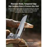 Includes a blade with a tempered edge!