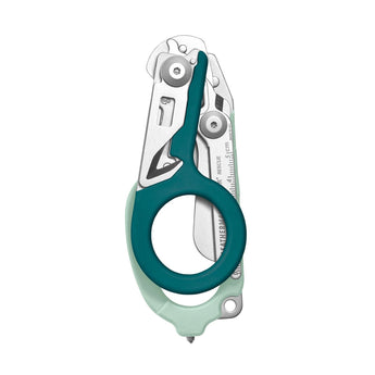 Leatherman Raptor Response Shears - Icy Mint - Closed, Oxygen Tank Wrench Showing