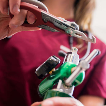 Leatherman Raptor Response Shears - Oxygen Tank Wrench in Use