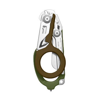 Leatherman Raptor Response Shears - Woodland - Closed, Oxygen Tank Wrench Showing
