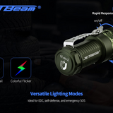 JETBeam RRT0 Pro LED Flashlight - 1680 Lumens - Uses 1 x 16340 - Green/Gray