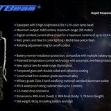 JETBeam RRT0 Pro LED Flashlight - 1680 Lumens - Uses 1 x 16340 - Green/Gray