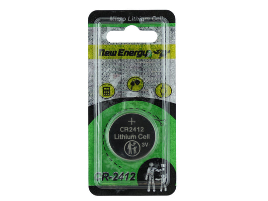 New Energy lithium battery in packaging on a white background