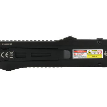 Nitecore EDC17 with warning labels on a white background