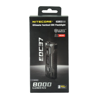 Nitecore EDC37 USB-C Rechargeable LED Flashlight - 8000 Lumens - 2 x NiteLab UHi - Uses Built-in Li-ion Battery Pack