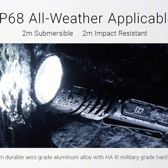 Nitecore EX7 USB-C Rechargeable LED Flashlight - 6000 Lumens - 5 x NiteLab M515S LEDs - Uses 1 x 21700