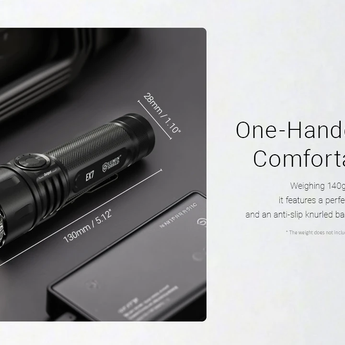 Nitecore EX7 USB-C Rechargeable LED Flashlight - 6000 Lumens - 5 x NiteLab M515S LEDs - Uses 1 x 21700