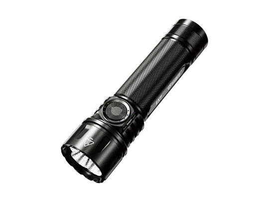 Nitecore EX7 USB-C Rechargeable LED Flashlight - Downturned Angled View