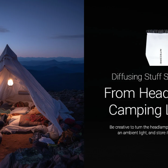 Nitecore HA27 UHE - Included Diffusing Stuff Sack for Use as Lantern Slide