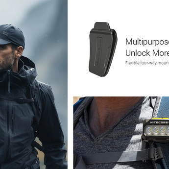 Nitecore HA27 UHE - Included Multipurpose Hat and Strap Clip Slide