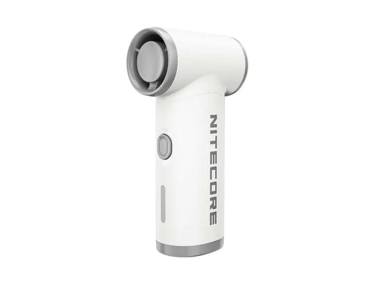 Nitecore NEF Nano Palm-Sized High-Speed Handheld Fan - Angled Left - White