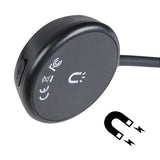 Magnetic pad with symbols indicating magnetism on a white background