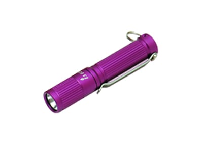 Olight i3 LED Flashlight with 70 Lumen Cree XP-G R5 LED - Uses 1 x AAA - Purple Body