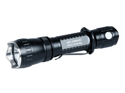Olight M20CS Crimson Special Operations LED Flashlight with 100 Lumen CREE XP-E R2 Red LED - Uses 2 x CR123A or 1 x 18650
