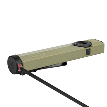 Olight ArkPro Ultra Rechargeable LED Flashlight - 1700 Lumens - Cool White - Uses Built-in 2000mAh Li-ion Battery Pack - Olive Green