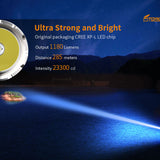 Fitorch P30RGT Rechargeable Tactical LED Flashlight and PowerBank - CREE XP-L - 1180 Lumens - Uses 1 x 18650 (included) or 2 x CR123A