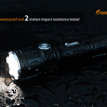 Fitorch P30RGT Rechargeable Tactical LED Flashlight and PowerBank - CREE XP-L - 1180 Lumens - Uses 1 x 18650 (included) or 2 x CR123A