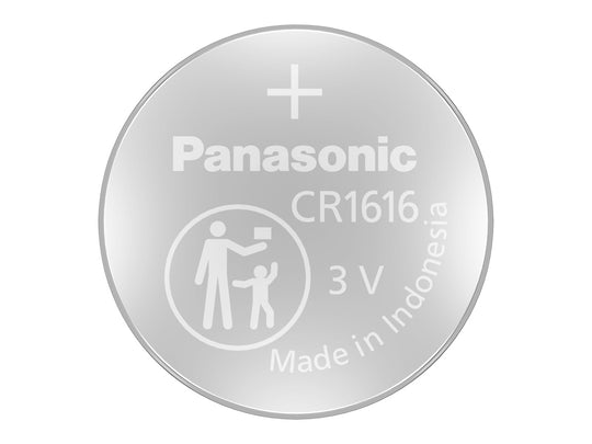 Panasonic CR1616 Lithium Coin Cell Battery - Front View of Positive Side