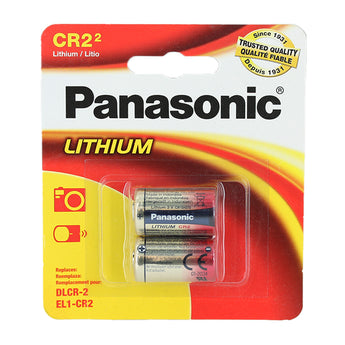 Panasonic CR2 850mAh 3V Lithium (LiMnO2) Button Top Photo Battery - 2 Piece Retail Card
