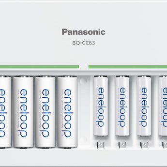 Panasonic Eneloop NiMH Battery 8-Pack and Eight Position Quick Charger