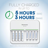 Panasonic Eneloop NiMH Battery 8-Pack and Eight Position Quick Charger