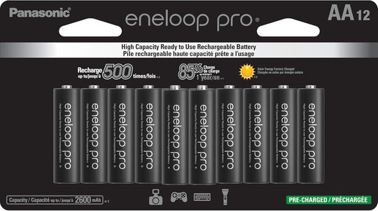 Panasonic Eneloop Pro NiMH Rechargeable AA Batteries - Front of Packaging