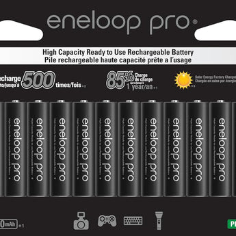 Panasonic Eneloop Pro AAA 980mAh 1.2V Low Self Discharge Nickel Metal Hydride (NiMH) Button Top Batteries - Multiple Quantities Available