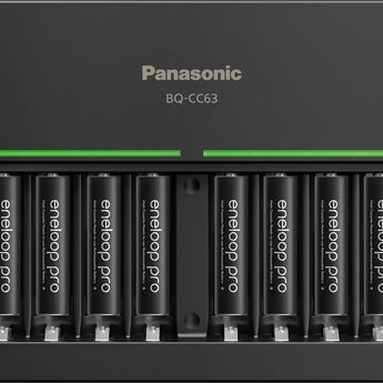 Panasonic Eneloop Pro NiMH Battery 8-Pack and Eight Position Quick Charger