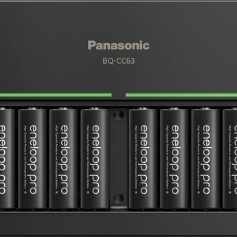 Panasonic Eneloop Pro NiMH Battery 8-Pack and Eight Position Quick Charger
