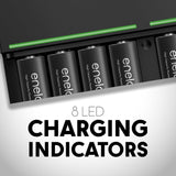 Panasonic Eneloop Pro NiMH Battery 8-Pack and Eight Position Quick Charger