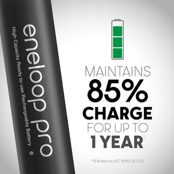 Panasonic Eneloop Pro AA 2600mAh 1.2V Low Self Discharge Nickel Metal Hydride (NiMH) Button Top Batteries - Multiple Quantities Available