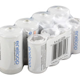Panasonic Eneloop C and D Cell Spacer AA Battery Converters - 8 Pack - Packaging