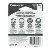 Panasonic Platinum Power AA Batteries - 8-Pack Retail Card - Back of Packaging