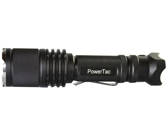 PowerTac Warrior LED Flashlight 650 Lumens CREE XM-L - Uses 2 x CR123A or 1 x 18650